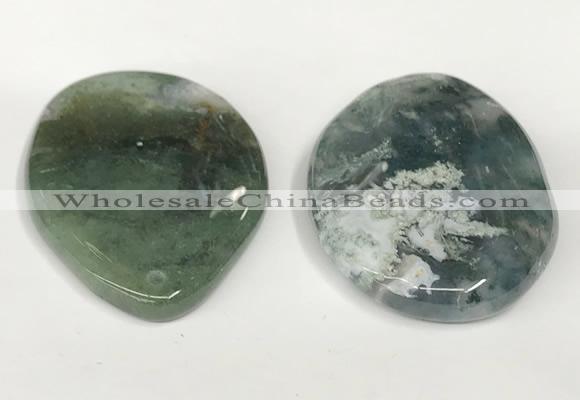 NGP5834 35*55mm freeform agate gemstone pendants wholesale