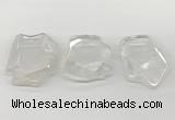 NGP5841 35*55mm - 45*65mm faceted freeform white crystal pendants