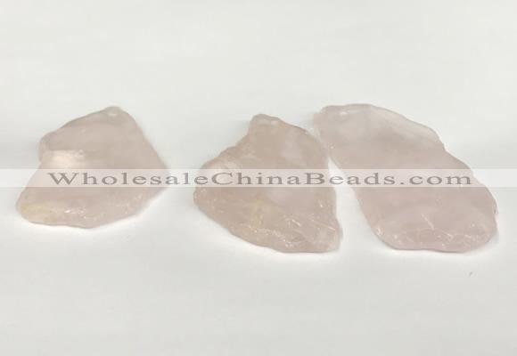 NGP5850 30*45mm - 40*60mm freeform rose quartz slab pendants