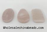 NGP5851 35*55mm freeform rose quartz pendants wholesale