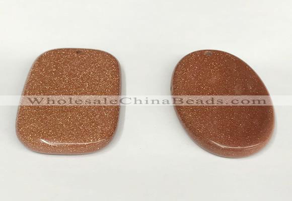 NGP5857 35*55mm freeform goldstone pendants wholesale