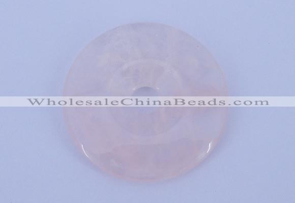 NGP601 5pcs 5*35mm rose quartz gemstone donut pendants wholesale