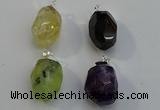 NGP6018 18*30mm - 22*35mm freeform mixed gemstone pendants