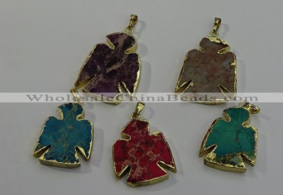 NGP6030 25*35mm - 30*40mm angel sea sediment jasper pendants