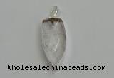 NGP6110 12*35mm - 15*40mm arrowhead white crystal pendants