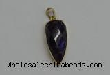 NGP6116 12*35mm - 15*40mm arrowhead amethyst pendants