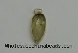 NGP6118 12*35mm - 15*40mm arrowhead lemon quartz pendants