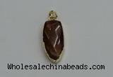 NGP6123 12*35mm - 15*40mm arrowhead red rabbit hair pendants