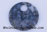 NGP618 5pcs 6*50mm moss agate gemstone donut pendants