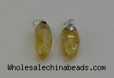 NGP6221 12*28mm - 15*30mm faceted bullet citrine pendants