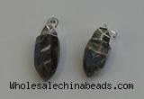 NGP6226 12*28mm - 15*30mm faceted bullet labradorite pendants