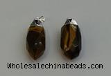 NGP6228 12*28mm - 15*30mm faceted bullet yellow tiger eye pendants