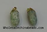 NGP6240 12*28mm - 15*30mm faceted bullet amazonite pendants