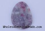 NGP630 5pcs 33*45mm freeform lilac jasper gemstone pendants