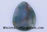 NGP631 5pcs 33*45mm freeform moss agate gemstone pendants