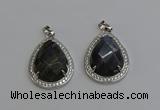 NGP6346 25*30mm teardrop labradorite pendants wholesale