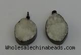 NGP6394 25*30mm - 35*40mm freeform druzy agate gemstone pendants