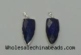 NGP6563 12*35mm - 15*40mm arrowhead lapis lazuli pendants