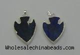 NGP6569 22*28mm - 25*35mm arrowhead lapis lazuli pendants