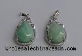 NGP6615 22*30mm faceted teardrop amazonite gemstone pendants