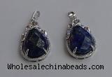 NGP6623 22*30mm faceted teardrop lapis lazuli gemstone pendants