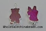 NGP6654 22*38mm Animal or V-shaped agate gemstone pendants