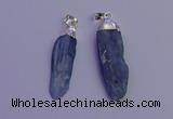 NGP6757 10*35mm - 15*45mm freeform blue kyanite pendants