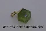 NGP6770 15*22mm cube green qutilated quartz pendants wholesale