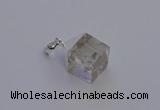 NGP6780 15*22mm cube white crystal gemstone pendants wholesale