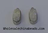 NGP6895 10*22mm - 12*25mm freeform plated druzy quartz pendants