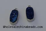 NGP6900 10*22mm - 12*25mm freeform plated druzy quartz pendants