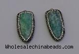 NGP7015 20*45mm arrowhead amazonite gemstone pendants wholesale