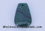 NGP702 20*30mm trapezoid natural malachite gemstone pendant