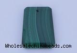 NGP703 20*30mm trapezoid natural malachite gemstone pendant