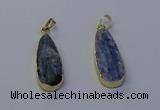 NGP7047 13*35mm - 14*40mm flat teardrop blue kyanite pendants