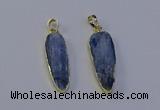 NGP7049 13*35mm - 14*40mm flat teardrop blue kyanite pendants