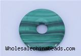 NGP705 35mm natural malachite gemstone donut pendant