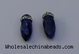 NGP7073 12*30mm - 15*35mm faceted bullet lapis lazuli pendants