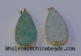 NGP7135 25*50mm - 28*55mm freeform amazonite gemstone pendants