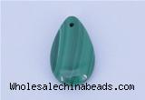 NGP714 12*20mm flat teardrop natural malachite gemstone pendant