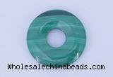 NGP718 8*25mm natural malachite gemstone donut pendant