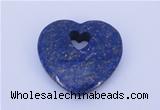 NGP723 26*26mm heart natural lapis lazuli gemstone pendant