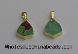 NGP7240 15*20mm australia chrysoprase pendants wholesale