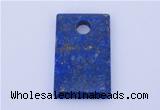 NGP726 21*31mm rectangle natural lapis lazuli gemstone pendant