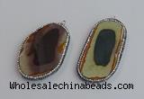 NGP7471 30*50mm - 35*55mm freeform imperial jasper beads