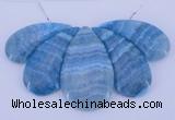 NGP78 Fashion blue lace agate gemstone pendants set jewelry wholesale