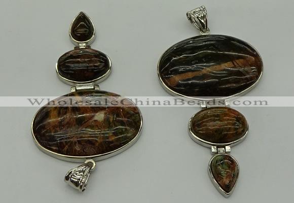 NGP8036 50*82mm - 52*86mm Africa stone pendant set jewelry