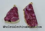 NGP8567 28*45mm - 35*50mm freeform druzy agate pendants wholesale