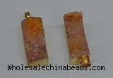 NGP8605 15*35mm - 16*40mm rectangle druzy agate pendants wholesale