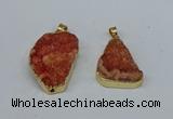 NGP8616 25*30mm - 28*40mm freeform druzy agate pendants wholesale